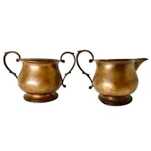 Vintage Creamer & Sugar Bowl Set B&M Pedestal Tea Service